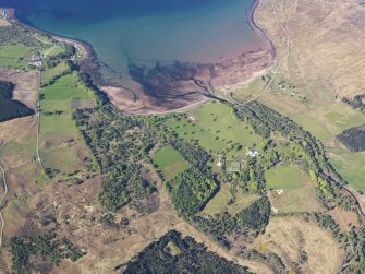 Oblique aerial view of Applecross Bay, taken from the ENE.