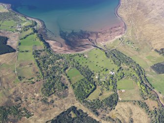 Oblique aerial view of Applecross Bay, taken from the ENE.