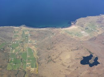 General oblique aerial view of South Erradale with Opinan adjacent, taken from the SE.