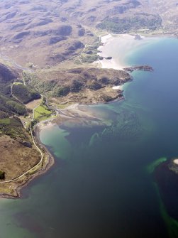 General oblique aerial view looking across Gruinard House towards Gruinard Bay, taken from the NE.