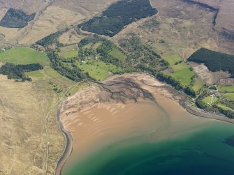 Oblique aerial view of Applecross Bay, taken from the WSW.