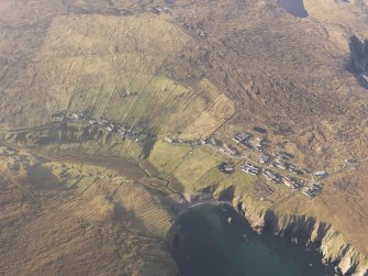 Oblique aerial view of Aird Uig, taken from the E.