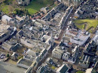Oblique aerial view of Abbot's House Dunfermline, taken from the NE.