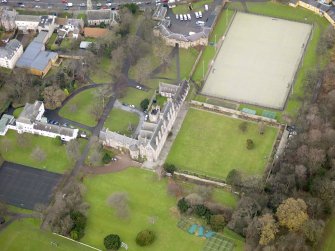 Oblique aerial view of Pinkie House, taken from the SSE.