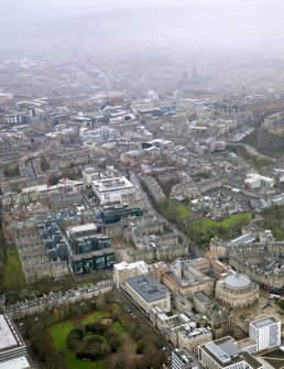 Oblique aerial view of Lauriston Place Edinburgh, taken from the SE.