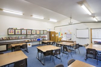 Interior. Thirlestane House. Ground floor. Classroom T5
