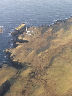 Oblique aerial view centred on the Butt of Lewis lighthouse, taken from the W.