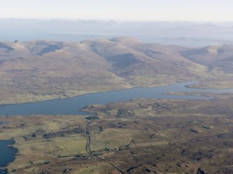 General oblique aerial view of Knott, Edinbane and Loch Snizort Beag, Skye, taken from the W.