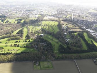 General oblique aerial view of Downfield Golf Course  and Camperdown Golf Course, taken from the W.