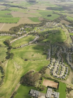 Oblique aerial view of Ballumbie Golf Course, taken from the W.