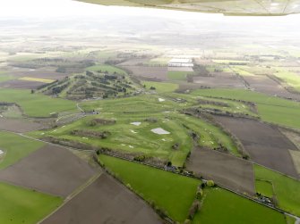 General oblique aerial view of Glenisla Golf Course with Alyth Golf Course in background, taken from the NW.
