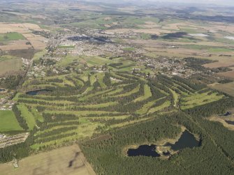 Oblique aerial view of Blairgowrie Golf Courses, taken from the S.
