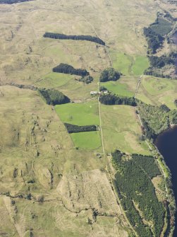 General oblique aerial view of Finchairn Farm, taken from the NE.