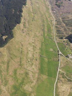 General oblique aerial view of Auchindrain Open-Air Museum, taken from the WSW.