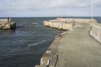 View looking along the E wall of John O'Groats harbour, taken from S