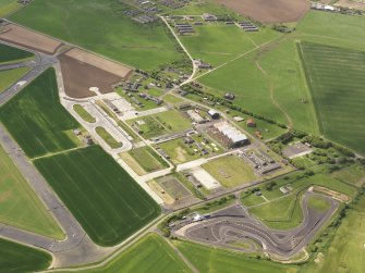 Oblique aerial view of the technical area at Crail airfield, taken from the E.