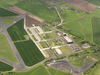 Oblique aerial view of the technical area at Crail airfield, taken from the E.