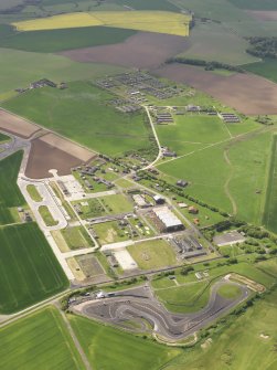 Oblique aerial view of the technical area at Crail airfield, taken from the ESE.