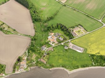General oblique aerial view of Balmerino, taken from the NW.