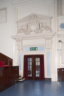 Interior. Auditorium, balcony, door and surround.