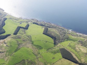 General oblique aerial view of the fort at Ballochroy, taken from the E.