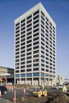 View of the SE and SW elevations of the Tayside House tower, taken from S