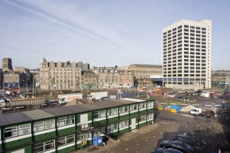 View looking NE from the elevated platform of the Olympia Centre to the Tay Hotel and Tayside House