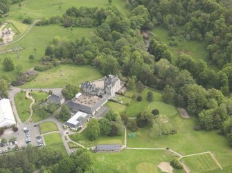 Oblique aerial view of Torrance House, taken from the SSW.
