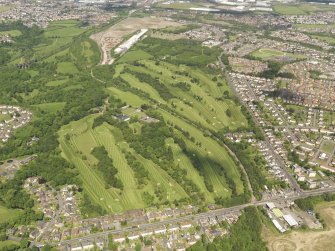 Oblique aerial view of Colville Park Golf Course, taken from the SSE.