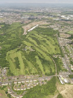 Oblique aerial view of Colville Park Golf Course, taken from the SSE.