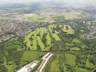 Oblique aerial view of Colville Park Golf Course, taken from the NW.