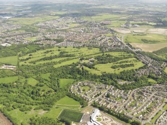 Oblique aerial view of Colville Park Golf Course, taken from the SW.