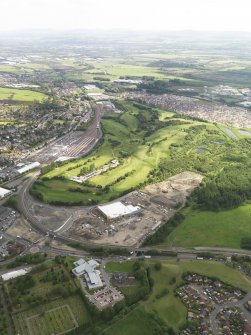 Oblique aerial view of Bathgate Golf Course, taken from the NW.