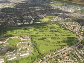 Oblique aerial view of Kingsknowe Golf Course, taken from the S.