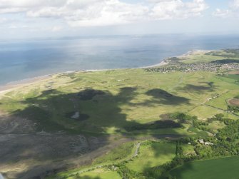 General oblique aerial view of Gullane Golf Courses centred on  Golf Course Two, taken from the S.