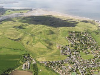 General oblique aerial view of Gullane Golf Courses centred on  Golf Course Two, taken from the E.