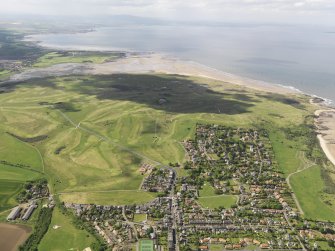 General oblique aerial view of Gullane Golf Courses centred on  Golf Course Two, taken from the ENE.