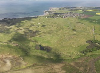 General oblique aerial view of Gullane Golf Courses centred on  Golf Course Two, taken from the S.