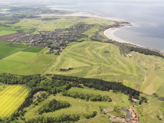 General oblique aerial view of Muirfield Golf Course, taken from the ENE.