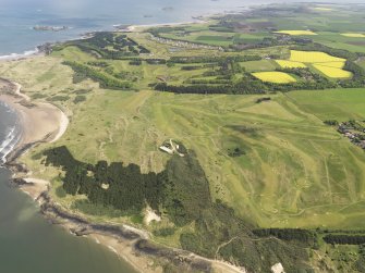 General oblique aerial view of Muirfield Golf Course, taken from the W.