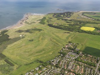 General oblique aerial view of Muirfield Golf Course, taken from the SSW.