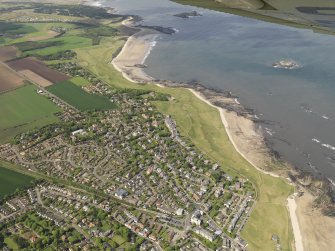 Oblique aerial view of North Berwick Golf Course, taken from the E.