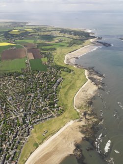 General oblique aerial view of North Berwick Golf Course, taken from the ENE.