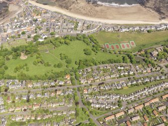 Oblique aerial view of North Berwick Golf Course, taken from the S.