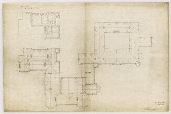 Argyll, Kilmartin, Poltalloch House.
Plan of attic floor and roofs.