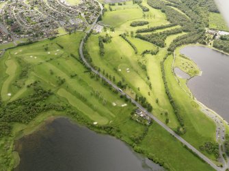 Oblique aerial view of Coatbridge Golf Course, taken from the NW.
