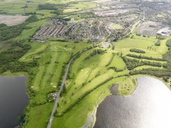 Oblique aerial view of Coatbridge Golf Course, taken from the W.