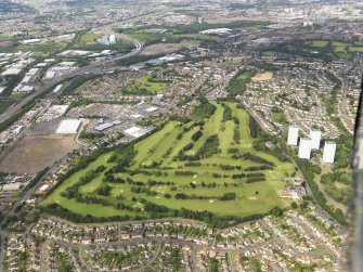 Oblique aerial view of Sandyhills Golf Course, taken from the E.