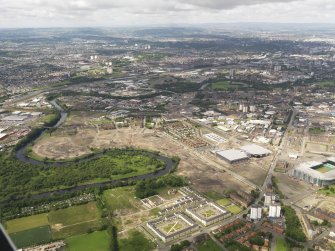 General oblique aerial view of Glasgow Commonwealth Games Site, taken from the NE.