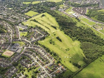 Oblique aerial view of Bearsden Golf Course, taken from the NW.